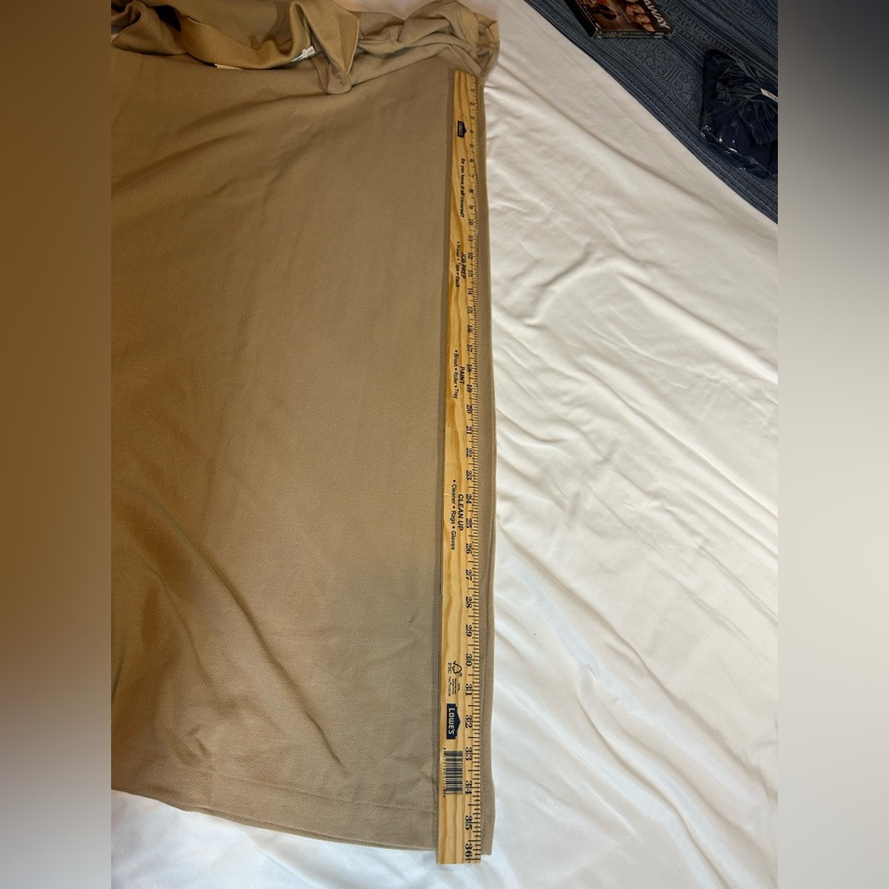 Vintage Jeanne Pierre Classic Tan Polo Dress - Size Large NOS NWT 100% Cotton - Picture 5 of 6